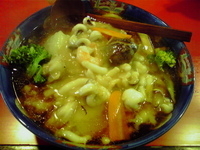 「チャンポンラーメン（醤油、硬め）+麺大盛り」@ラーメン桐生 伊勢崎店の写真