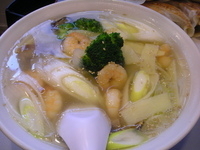 「蝦仁麺1020円」@銀座 天龍 本店の写真