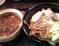 「焦がし醤油つけ麺 温たま付き」@大黒屋本舗 春日部店の写真