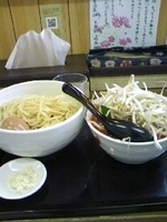 「味玉辛味噌つけ麺大盛り、にんにく&野菜増し」@味噌麺処 花道庵の写真
