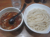 「辛つけ麺冷大盛、水餃子」@きんの写真