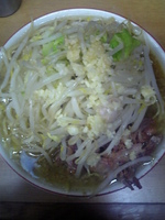 「ラーメン+野菜+ニンニク少し」@ラーメン二郎 高田馬場店の写真