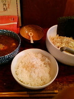 「カレーつけ麺並 ライス」@スープカレーのハンジローの写真