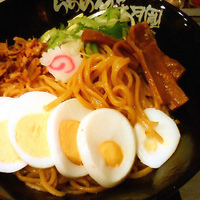 「もんじゃそば 生卵クーポン （660円）」@らあめん花月嵐 大森町店の写真