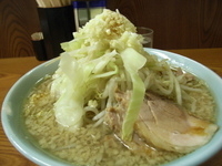 「小ラーメン 600円（麺硬め、ニンニクダブル・ヤサイ・カラメ）」@ラーメン二郎 亀戸店の写真