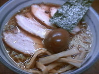 「ぼにしも チャーシューめん + 味玉 チャーシュー丼」@ぼにしもの写真