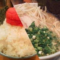 「らぁめん+もやし+メンタイご飯+替玉+替玉+高菜」@九州大分らぁめん たまがった 西口店の写真