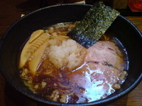 「煮干ラーメン（秋刀魚）+替え玉」@麺屋たつみ 老心の写真