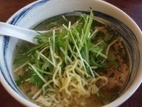 「塩そば（680円）+小盛らいす（80円）+しそ餃子（380円→1」@らーめん真太の写真