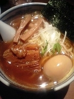 「あじ玉らー麺+肉煮飯」@創始麺屋武蔵の写真