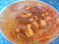 「辛味らーめん味玉（中盛）800円 セットチャーハン200円」@濃厚らーめんガツリの写真