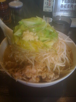 「もやしそば（700円）、大盛り、野菜大盛り」@つけそば中華そば 山ねこの写真