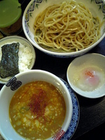 「味噌つけめん+温泉玉子」@RAMPoWの写真