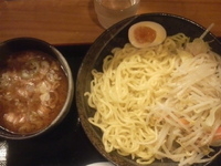 「醤油つけ麺+野菜」@つけ麺屋 のぶなが 北口店の写真