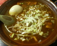 「カレー麺 多め + 半ライス」@二代目めん家 味味の写真