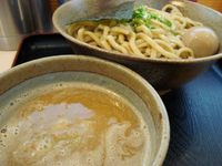 「煮干し渓つけめん（極太麺に変更）750円+味玉」@食処 渓の写真