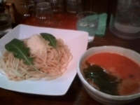 「トマト つけめん 「土・月 限定20食メニュー」」@麺屋たつみ 喜心 秩父店の写真