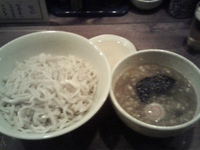 「塩つけそば（中）+鶏油」@塩そば 真吾の写真