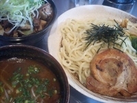 「豚骨つけ麺（中）+チャーシュー飯（750円+250円）」@濃厚らーめんガツリの写真