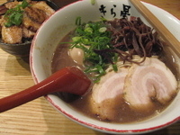 「味玉ラーメン+炙り焼きチャーシューご飯（800+280円）」@ぶっきら星。の写真
