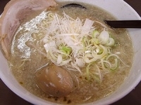 「ネギらーめん（玉子トッピング）」@麺屋 嵐の写真