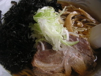 「岩のりラーメン￥600+ソースカツ丼3つ ご飯少なめ￥580」@食房 つしまの写真