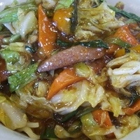 「スタミナ冷やし（ダブル） 800円+餡多め 50円」@スタミナラーメン がむしゃの写真