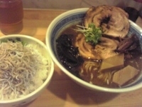 「正油あらびき+煮豚+じゃこめし」@ボニート・ボニートの写真