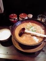 「金味噌ラーメン 800円+半ライス（ランチサービス）」@麺屋 金みそ商店の写真