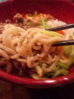 「まぜそば「どからにんにく」780円」@つけ麺 もといしの写真