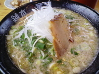 「ねぎラーメン+半チャン」@河童ラーメン本舗 和泉店の写真