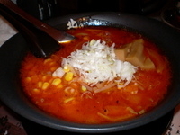 「辛みそらぁめん+ごはん」@北の大草原 四谷店の写真