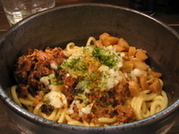 「本日の裏そば（辛油そば）」@鶏そば専門店 前略。まるきゅうの写真