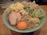 「えぼし麺（600円）+大盛（100円）+生玉子（50円）+チーズ」@えぼし麺 菜良の写真