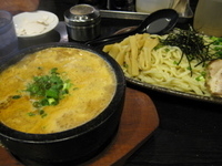 「石焼きごま辛つけ麺850円(クーポンにて味玉無料)」@らーめん将 柏店の写真