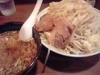 「極太つけめん大盛（野菜普通、にんにく）」@らーめん 基乃の写真