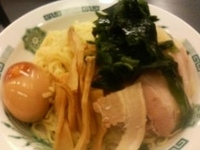 「ピリ辛つけ麺490円+大盛り（60円）」@日高屋 JR橋本駅店の写真