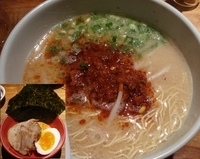 「一風堂からか麺（三辛）+替玉」@博多一風堂 上野広小路店の写真