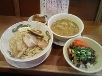 「越後屋濃厚つけ麺（大）+アキレス煮込みトッピング（￥200）+ミ」@越後屋 天満店の写真