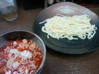 「辛みそつけ麺 + 辛味ダブル」@つけ麺隅田 門前仲町店の写真