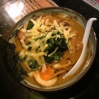 「濃魚醤油ラーメン（麺200g）+ほうれん草+チーズ」@オリオン食堂の写真