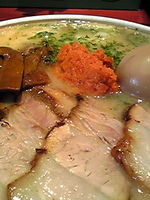 「山形からみそらーめん+味玉」@田中そば店の写真