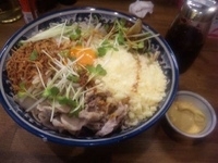 「辛まぜそば」@濃・淡つけ麺 三四郎の写真