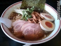 「正油太麺濃口（780円）+味付玉子（100円）」@あぢとみ食堂の写真