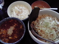 「スープカレーつけ麺大盛（320g） 辛5番 ライス付 ￥1100」@スープカレーのハンジローの写真