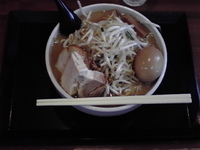「味玉味噌ラーメン￥850（野菜大盛無料）」@味噌麺処 花道庵の写真