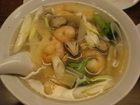 「エビそば、餃子ライス」@銀座 天龍 池袋東武店の写真