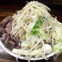 「ミニらーめん（￥650）ヤサイ・ニンニク～♪」@ラーメン二郎 新小金井街道店の写真