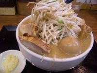 「味噌ラーメン（大盛り+味玉、野菜増し、ニンニク）」@味噌麺処 花道庵の写真