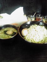 「魚だし系 もりつけ麺  750円+味玉半熟 50円」@ハッスルラーメンホンマ 浅草店の写真